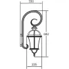 Стеклянный настенный фонарь уличный ROMA L 95202L/18 Bl прозрачный Oasis Light
