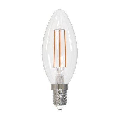Лампочка светодиодная филаментная LED-C35-SLF LED-C35-6W/4000K/E14/CL/SLF Volpe
