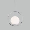 Стеклянный подвесной светильник Ringo 50089/1 хром белый форма шар Eurosvet