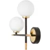 Стеклянный настенный светильник Marsiada LDW 6033N-2 BK+FGD форма шар белый Lumina Deco
