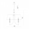 Подвесная люстра Sorpresa 1167/01 SP-6 конус бежевая Divinare