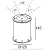 Стеклянный встраиваемый светильник уличный  12685 SS прозрачный Oasis Light