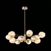 Стеклянная потолочная люстра Fovia SL1500.203.12 форма шар цвет янтарь ST Luce