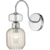 Стеклянное бра Gloss 1141/1A Chrome/Beige форма шар прозрачное Escada Стеклянное бра Gloss 1141/1A Chrome/Beige форма шар прозрачное Escada