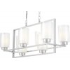 Стеклянная подвесная люстра Lino LDP 1239-8 CHR белая цилиндр Lumina Deco