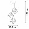 Подвесная люстра V4943 V4943-1/3S куб черная Vitaluce