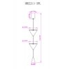 Подвесной светильник Maretta MR2211-3PL конус черный