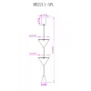 Подвесной светильник Maretta MR2211-3PL черный конус