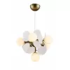 Стеклянная подвесная люстра Matisse 10008/6 white белая форма шар Loft It