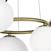 Стеклянная подвесная люстра Globo 815051 белая форма шар Lightstar