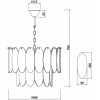 Стеклянная подвесная люстра Demure FR5189PL-09CH прозрачная Freya