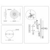 Стеклянный настенный светильник High Light LH31141 круглый прозрачный Ambrella