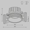 Точечный светильник Round DL058-12W3K-TRS-B черный Maytoni