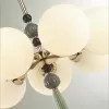 Стеклянная потолочная люстра Palle 5405/7 белая форма шар Odeon Light