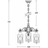 Стеклянный уличный светильник подвесной LUCERNA 84870/3/02 Bl цилиндр прозрачный Oasis Light