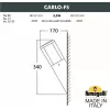 Настенный светильник уличный Carlo DR1.571.000.WXU1L белый Fumagalli
