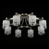 Стеклянная потолочная люстра Tasmania FR5475CL-08CH белая Freya