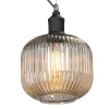 Стеклянный подвесной светильник  V4845-1/1S цвет янтарь форма шар Vitaluce