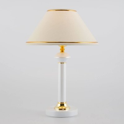Интерьерная настольная лампа Lorenzo 60019/1 глянцевый белый Eurosvet для гостиной