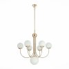 Стеклянная подвесная люстра Avellino SL1504.203.07 форма шар белая ST Luce