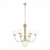 Стеклянная подвесная люстра Avellino SL1504.203.07 форма шар белая ST Luce