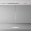 Трековый светильник Focus Led TR155-1-5W3K-PT серый цилиндр Maytoni