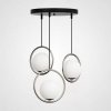 Стеклянный подвесной светильник  HOOP-TRIO01 форма шар белый ImperiumLoft