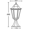 Стеклянный наземный фонарь PETERSBURG ECONOM 79804E Bl прозрачный Oasis Light