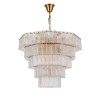 Стеклянная подвесная люстра BRCH9192 BRCH9192-80 antique brass прозрачная DeLight Collection