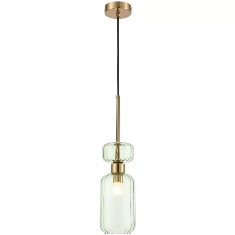 Стеклянный подвесной светильник Gloss 1141/1S Green цилиндр Escada Стеклянный подвесной светильник Gloss 1141/1S Green цилиндр Escada