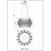 Хрустальный подвесной светильник Floriane WE119.14.303 прозрачный Wertmark