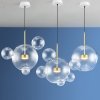 Стеклянная потолочная люстра  BUBBLE-B01 форма шар прозрачная ImperiumLoft