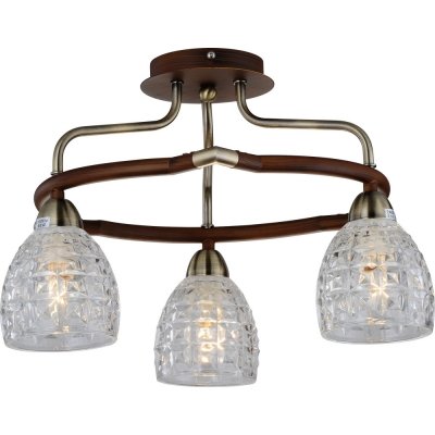 Потолочная люстра 412 412-03-53ABW antique brass + walnut N-Light