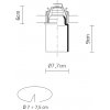 Стеклянный точечный светильник Mono D14F1701 цилиндр белый Fabbian