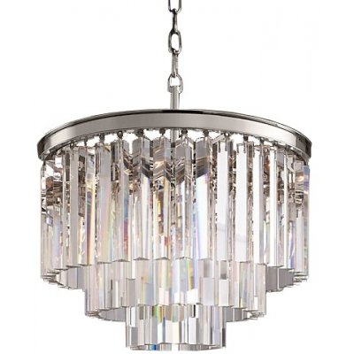 Подвесная люстра 1920s Odeon KR0387P-6 chrome/clear DeLight Collection