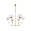 Стеклянная подвесная люстра 3910 3916/С brass белая Newport