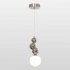 Стеклянный подвесной светильник Meade LSP-7166 форма шар белый Lussole