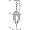 Стеклянный уличный светильник подвесной  92105 Bl Oasis Light