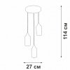 Стеклянный подвесной светильник  V3787-1/3S цилиндр белый Vitaluce