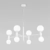 Стеклянный подвесной светильник Bubble 30182/8 белый форма шар белый Eurosvet