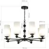 Стеклянная подвесная люстра SL2003 SL2003.403.08 белая цилиндр ST Luce