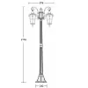 Стеклянный наземный фонарь PORTO 86108A Bl прозрачный Oasis Light