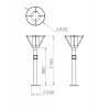 Стеклянный наземный фонарь Muse 651-11/b-03 цилиндр белый Русские фонари