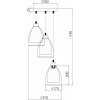 Стеклянный подвесной светильник Astery FR5375PL-03CH2 конус Freya