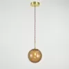 Стеклянный подвесной светильник  Aska01 форма шар ImperiumLoft