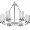 Стеклянная подвесная люстра Eterno VL1385L06 белая Vele Luce