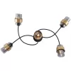 Стеклянная потолочная люстра Hurricane 1139/5P Black/Gold цилиндр Escada