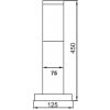Наземный светильник INOX WOOD 67408W-450 wood белый цилиндр Oasis Light