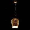 Стеклянный подвесной светильник Фьюжн 392018801 конус желтый MW-Light