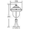 Наземный фонарь MADRID 84304 Bl прозрачный Oasis Light